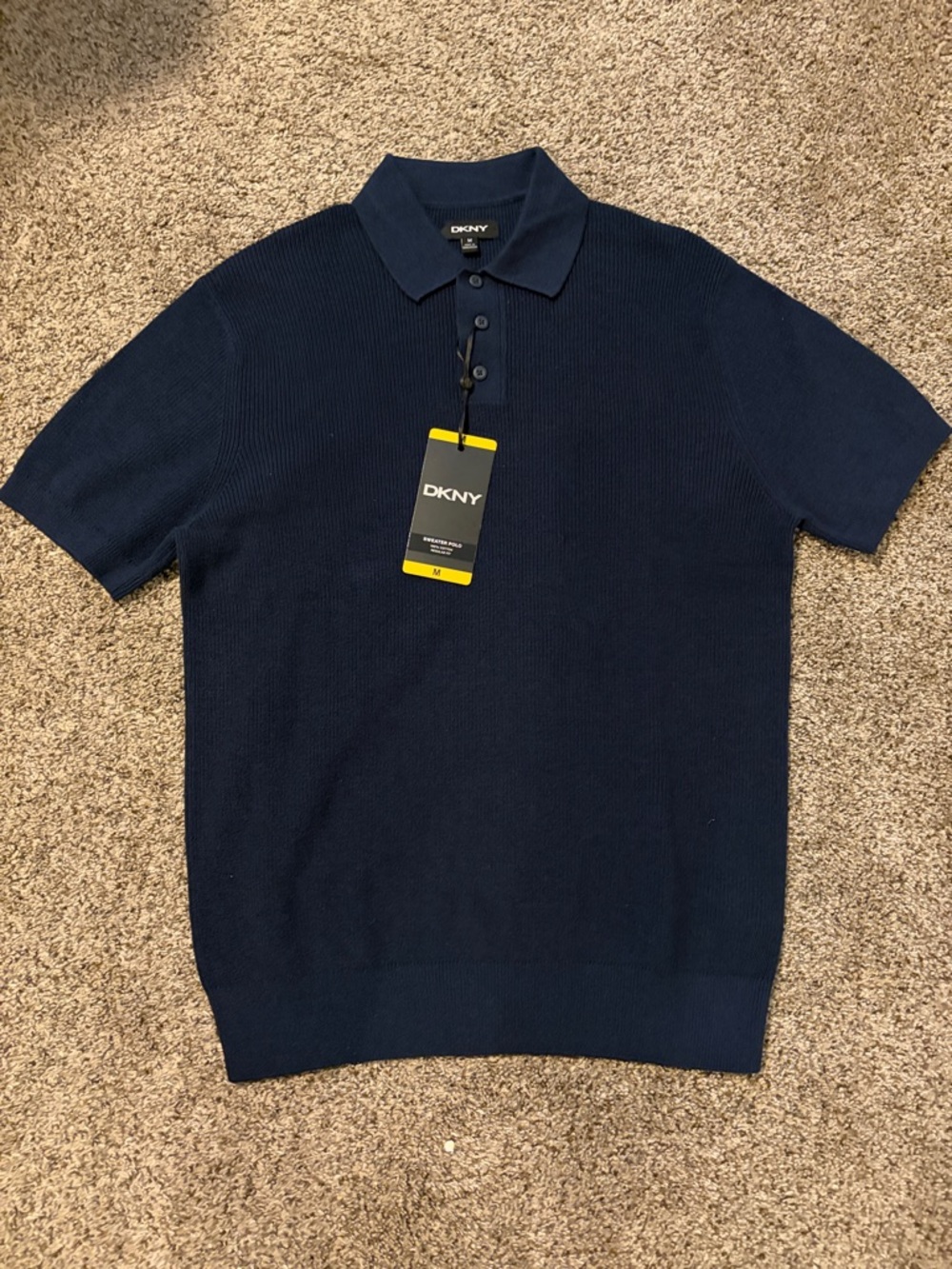 DKNY Men's Dark Navy Short-Sleeve Polo
